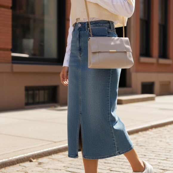 Ted Baker London Pebbled Leather Chain Shoulder Bag | Taupe - Picture 11 of 11